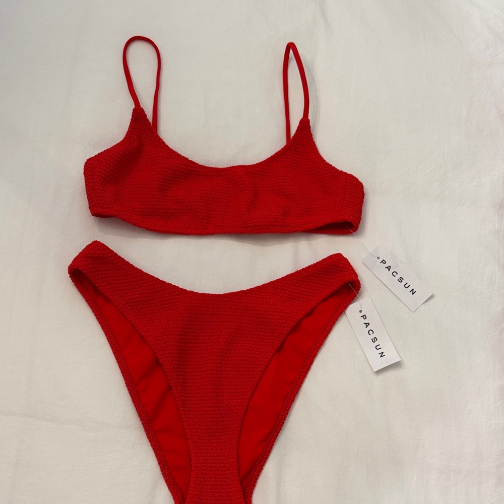 PacSun Bold Red Bikini Set